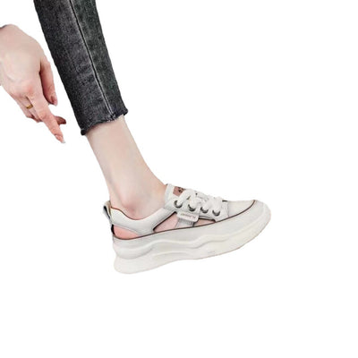 Sandalias Plataforma Mujer con Diseño Calado y Cordones - Image 5