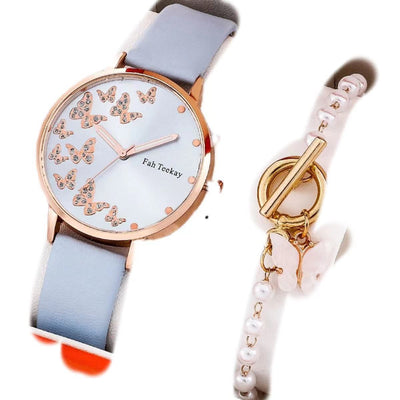 Reloj de Pulsera Dama Elegancia Temperamento con Banda Ajustable y Diamantes Mariposa - Image 26
