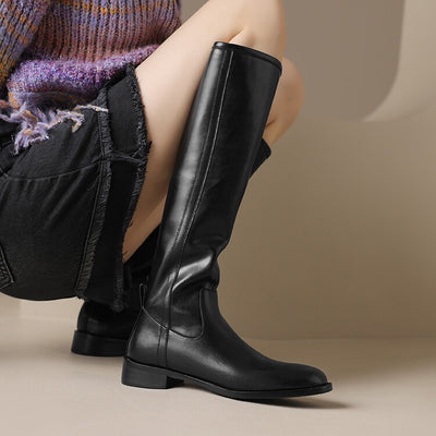 Botas Altas para Mujer con Tacón Medio y Punta Redonda - Image 4