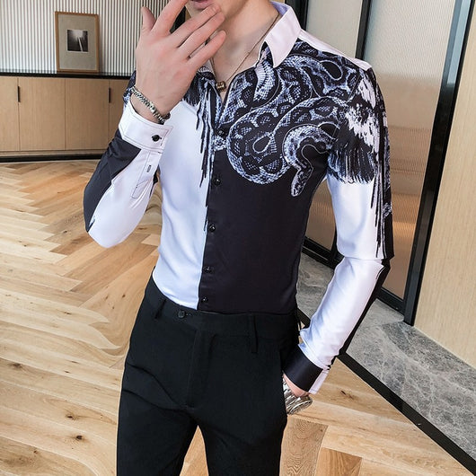 Camisa Floral Slim Fit con Estampa Digital - Estilo Personalidad para Hombre - Image 6