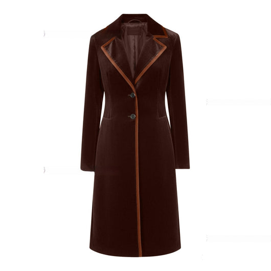 Abrigo de Terciopelo Elegante y Sofisticado para Mujer - Image 8