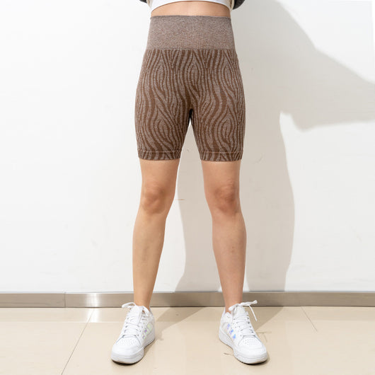Shorts de Yoga Sin Costuras Estampado Cebra Camuflaje - Image 3