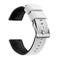 Silicone Double Layer Color Strap Stainless Steel Comfortable Waterproof Black and White Silver buckle 20mm