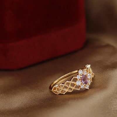 Anillo de Amatista Natural Genuina para Mujer - Image 2