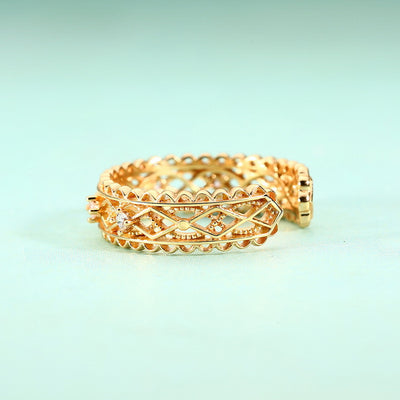 Anillo Hueco Retro Personalizado para Dedo Índice