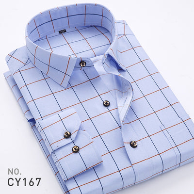 Camisa Estampada de Manga Larga Estilo Coreano para Hombre - Image 3