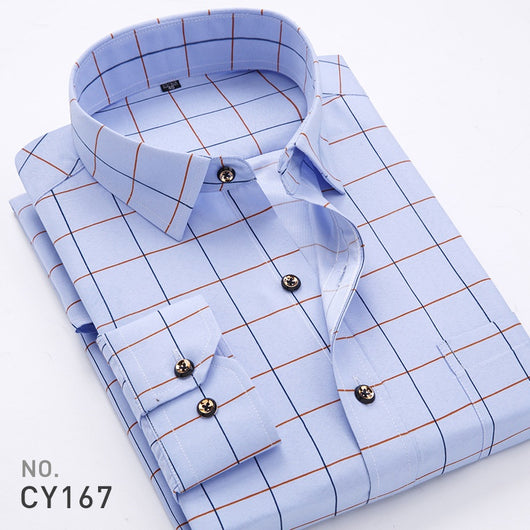 Camisa Estampada de Manga Larga Estilo Coreano para Hombre - Image 3