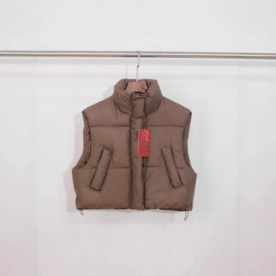 Chaleco Abrigador Mujer Cuello Solapa Corte Holgado - Image 3