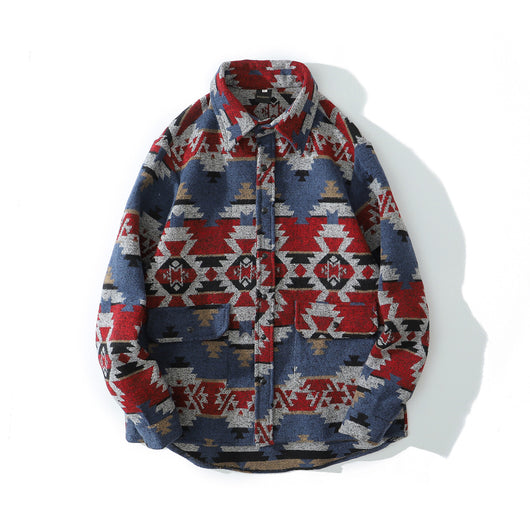 Camisa Larga de Lana Gruesa con Diseño Étnico Ancestral - Image 13
