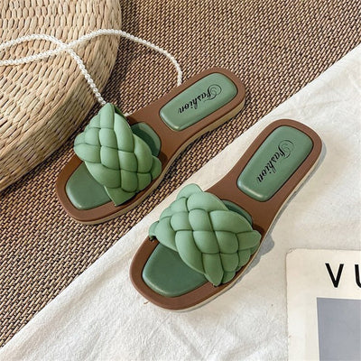 Sandalias Coreanas Tejidas con Punta Cuadrada - Image 14