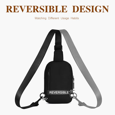 Bolsa Bandolera Minimalista Impermeable de Poliéster Liso - Image 9