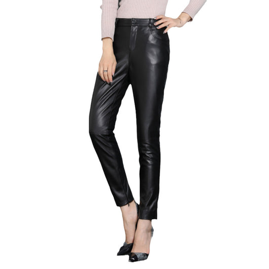 Pantalones Slim de Cuero Genuino Sheepskin - Image 7