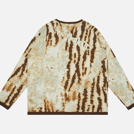 Cardigan de Punto con Estampado Animal para Mujer - Image 3