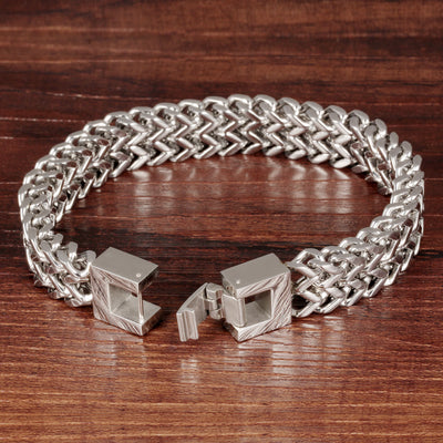 Pulsera de Acero Titanio para Hombre con Escamas de Pez - Image 5