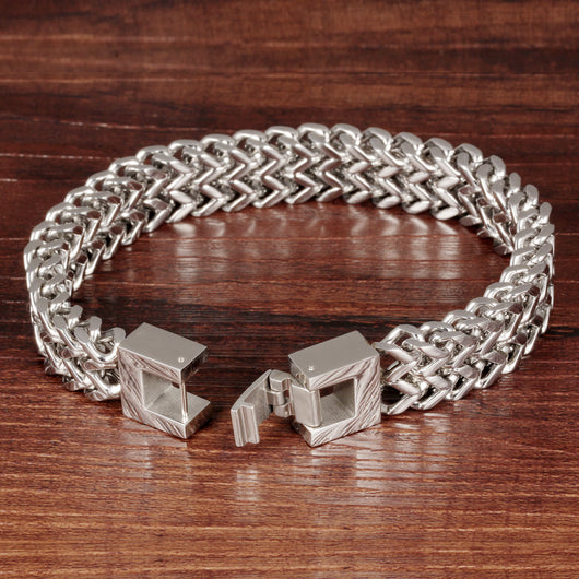 Pulsera de Acero Titanio para Hombre con Escamas de Pez - Image 5