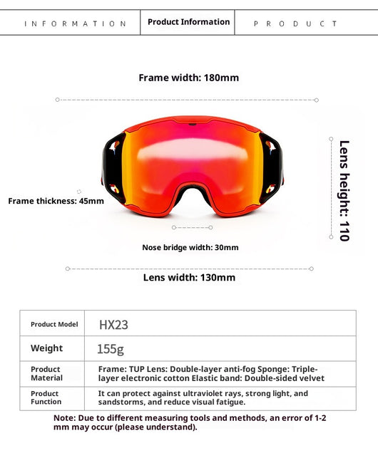 Gafas de Esquí Doble Lente Antivaho con Película Protectora - Image 15