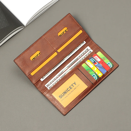 Billetera Multifuncional para Hombre con Protección Antirrobo y Costura de Diseño - Image 9
