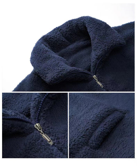 Pijama Franela para Hombre Cuello Tipo Smoking con Cierre y Abrigo Extra - Image 11
