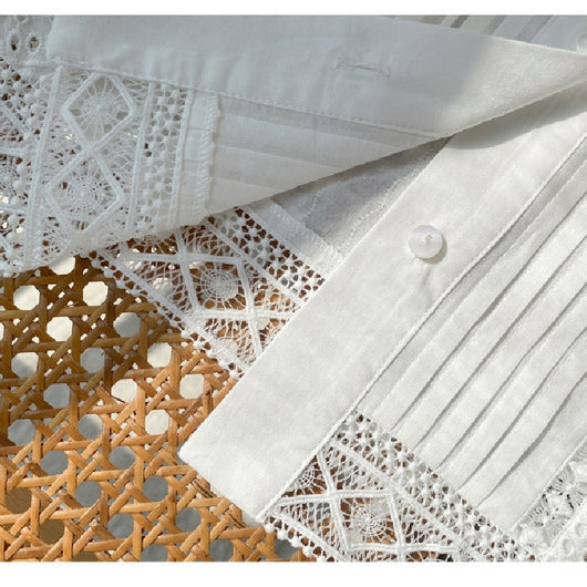 Blusa Blanca Francesa Elegante para Primavera y Verano - Image 11