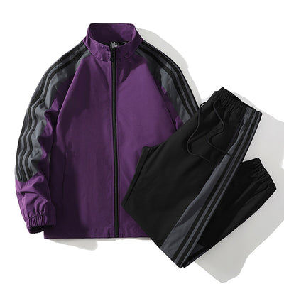Conjunto Deportivo Casual de 2 Piezas con Cuello Mao para Hombre - Image 3