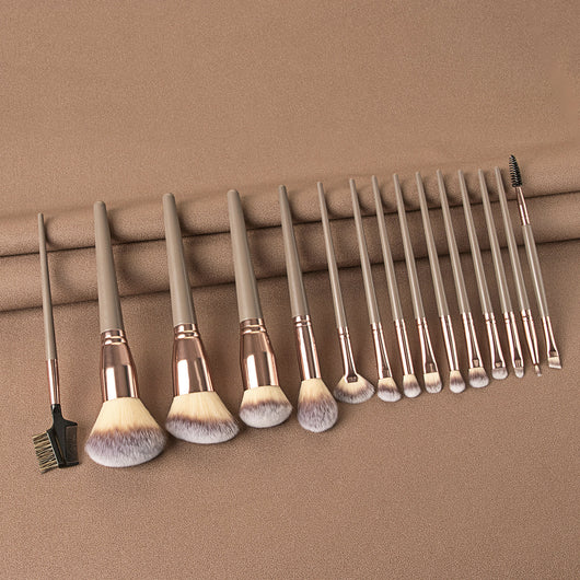 Set de 15 Brochas de Maquillaje Profesional con Aplicadores para Sombra - Image 16