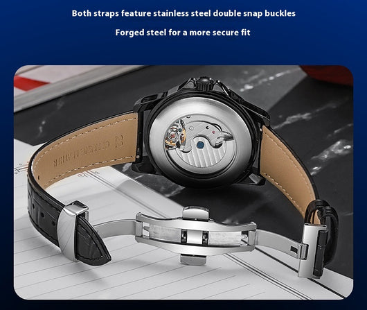 Reloj Automático de Acero Inoxidable con Esfera Luminosa Impermeable - Image 13
