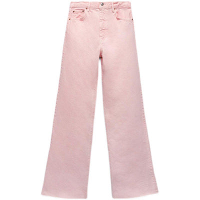 Jeans Rectos Cintura Alta Versátiles Efecto Mopping - Image 16