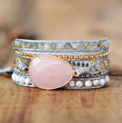 Pulsera de Piedra Natural Retorcida Tejida a Mano - Image 8