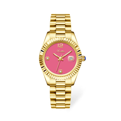 Reloj de Acero Inoxidable para Mujer con Cristal Brillante - Image 3