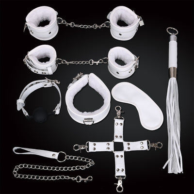 Set de Entrenamiento Íntimo 7 Piezas con Esposas de Cuero y Accesorios - Image 6