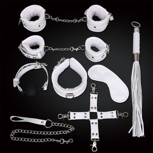 Set de Entrenamiento Íntimo 7 Piezas con Esposas de Cuero y Accesorios - Image 6