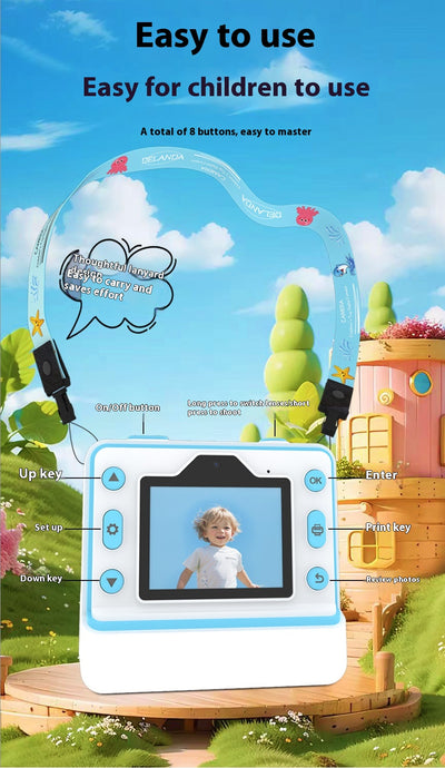 Cámara Instantánea Infantil con Doble Lente - Impresión Integrada - Image 10