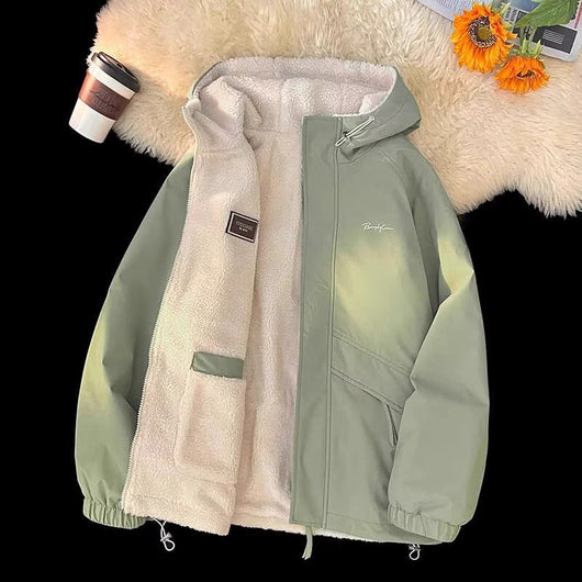 Abrigo Reversible de Algodón para Hombre - Corte Holgado Invierno - Image 5