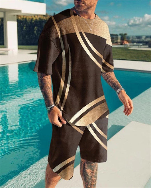 Conjunto Masculino Coreano con Estampado 3D - Traje Casual de Dos Piezas - Image 3