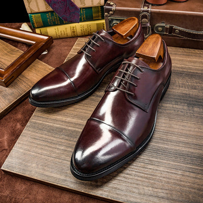 Zapatos de Cuero Ejecutivo con Cordones - Punta Redonda Estilo Británico - Image 6
