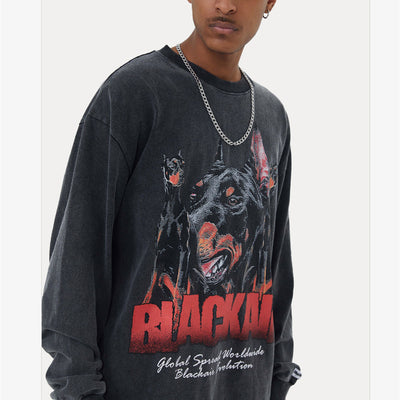 Playera de Manga Larga para Parejas con Efecto Desgastado - Image 5