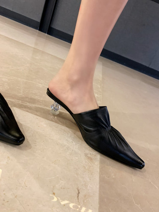 Pantuflas Baotou de Tacón Medio para Mujer - Comodidad de Verano - Image 11