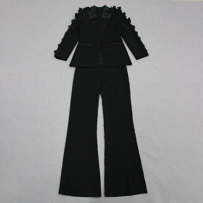 Conjunto Elegante de Dos Piezas con Flores para Mujer - Image 14