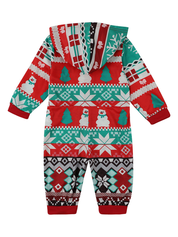 Pijama Navideño con Capucha para Toda la Familia - Conjunto Coordinado Padre e Hijo