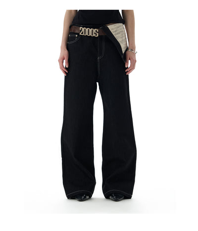 Pantalones Estampados de Algodón Negro con Cintura Ajustable - Image 10