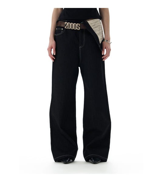 Pantalones Estampados de Algodón Negro con Cintura Ajustable - Image 10