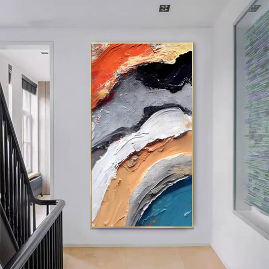 Cuadro Abstracto Moderno 3D con Textura al Óleo - Decoración de Pared Grande para Sala de Estar - Image 3