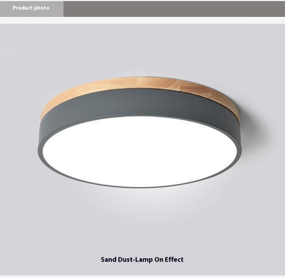 Lámpara de Techo Redonda de Madera - Iluminación Cálida para Dormitorio y Sala - Image 35