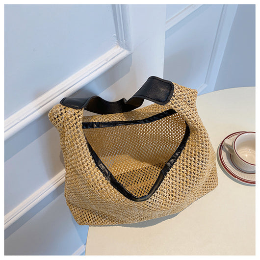 Bolsa Tote de Paja Retro Casual - Image 6