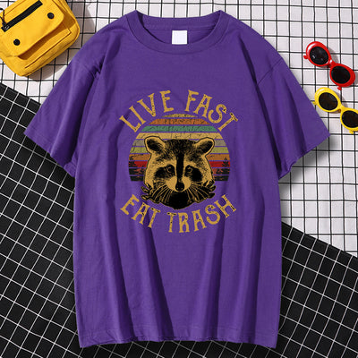 Playera Hombre Estilo Urbano Live Fast Eat Trash - Image 22