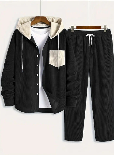Sudadera con Capucha Waffle Texturizada - Conjunto Dos Piezas Moderno - Image 5