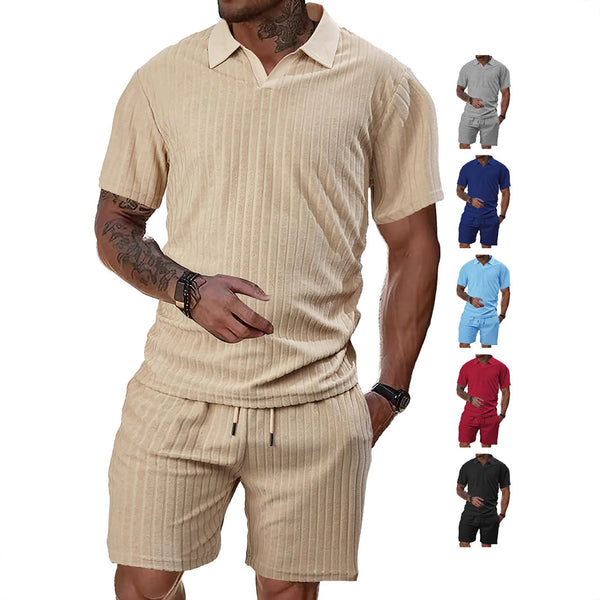 Conjunto Deportivo Casual Hombre Tela Transpirable Cuello Redondo