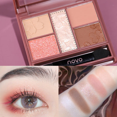 Paleta de Sombras de Ojos Cinco Colores con Textura Grabada - Image 7