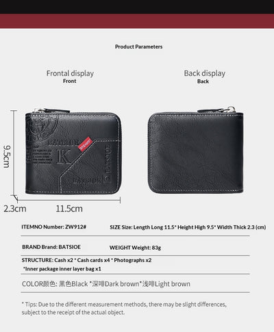 Billetera Vintage Bifold para Hombre - Estilo Europeo y Americano - Image 6