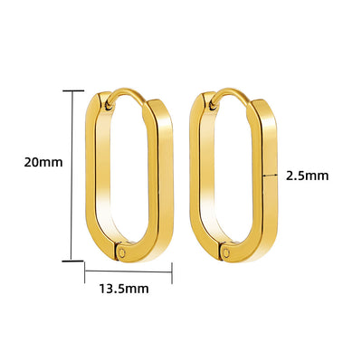 Aretes Ovalados en Acero Inoxidable con Geometría U - Image 14